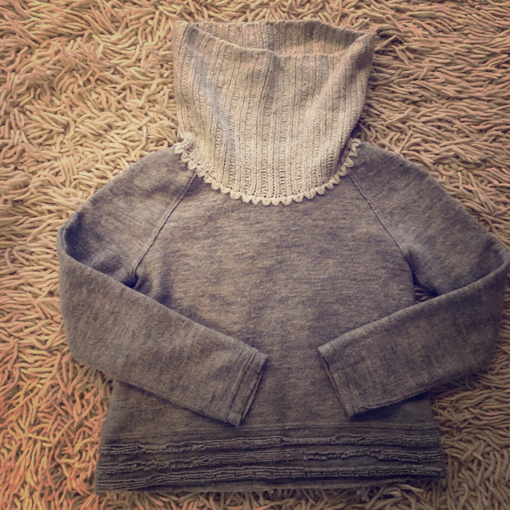 Anthropologie wool cowl neck sweater